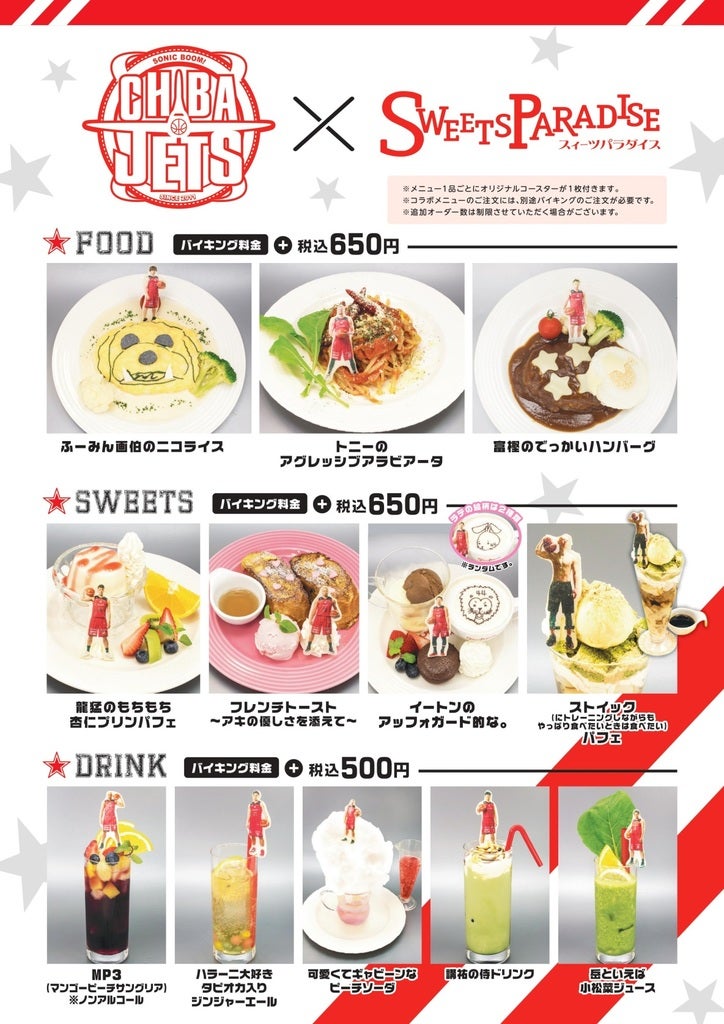 千葉ジェッツふなばし スイパラコラボカフェ 千葉県内2店舗にて開催決定 千葉ジェッツ 千葉ジェッツふなばし スイパラコラボカフェ 千葉県内2店舗にて開催決定 千葉ジェッツ